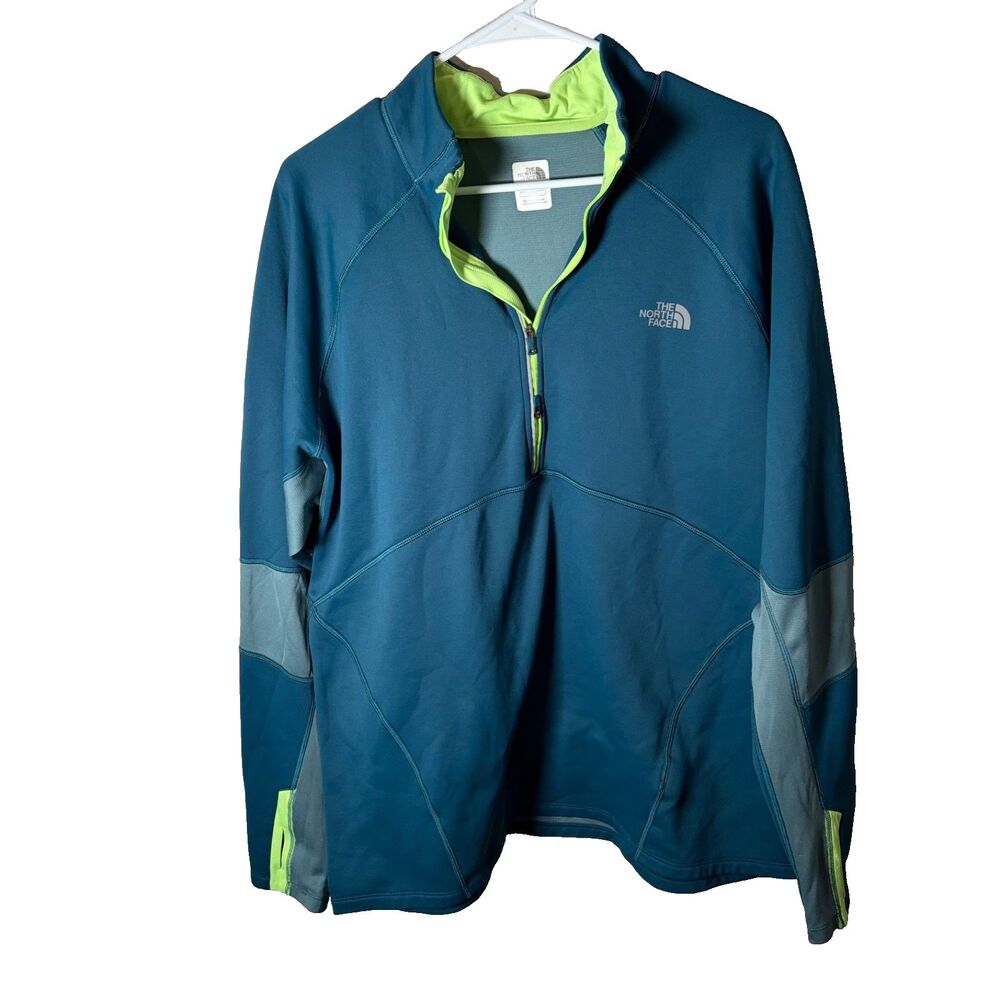 The North Face Jacket Men's XL Sweatshirt Blue 1/4 Zip Heavyweight Fleece